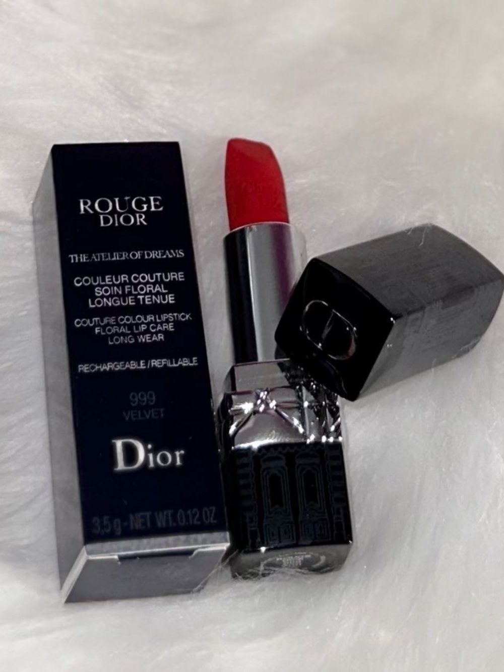 Dior Rouge Dior Lipstick in Red NWT Velvet 999